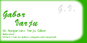 gabor varju business card