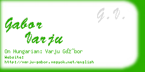 gabor varju business card